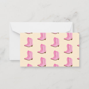 Pink Cowgirl Cowboy Boots Country Texas Ranch Card