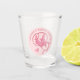 Pink Cowgirl Disco Bachelorette Shot Glass