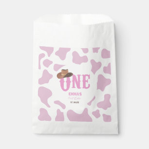 Pink Cowgirl ONE First Rodeo 1st Birthday Party Favour Bag