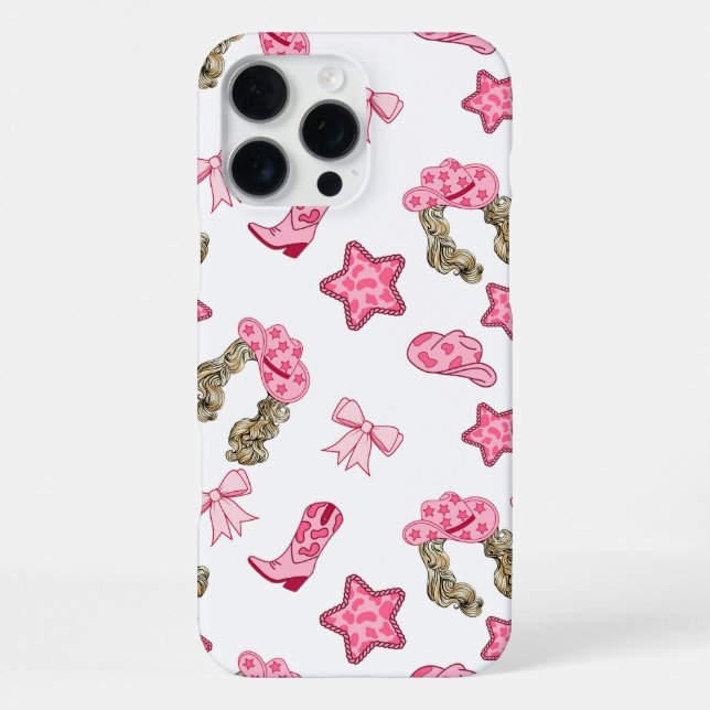 Pink Cowgirl Pattern  iPhone Case (Back)