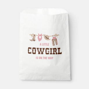 Pink Cowgirl Western Baby Shower Favour Bag