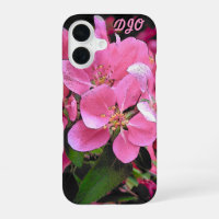 Pink Crab Apple Blossom and your initials