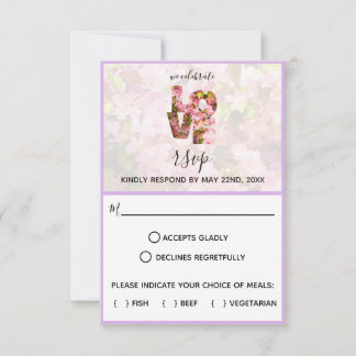 Pink Crabapple Blossoms LOVE Response Card