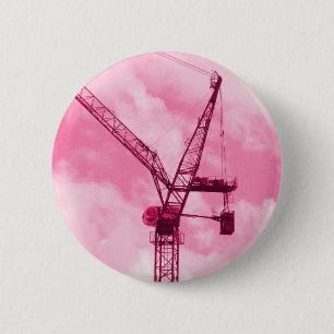 Pink Crane 2 Inch Round Button