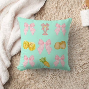 Pink Crawfish Boil Seafood Party pastel Throw Pillow