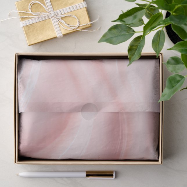 Pink Cream Abstract Design Tissue Paper (Gift)
