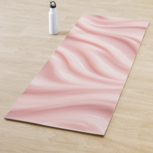 Pink Cream Abstract Design Yoga Mat