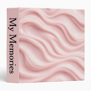 Pink Cream Abstract Pattern Binder