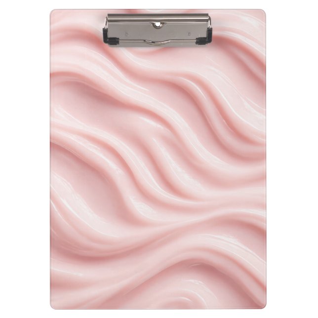Pink Cream Abstract Pattern Clipboard (Front)
