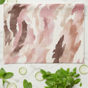Pink Cream Chocolate Brown Kitchen Towel