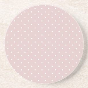 Pink Cream Dots Whimsical  Coaster