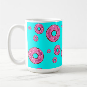 Pink cream doughnuts coffee mug