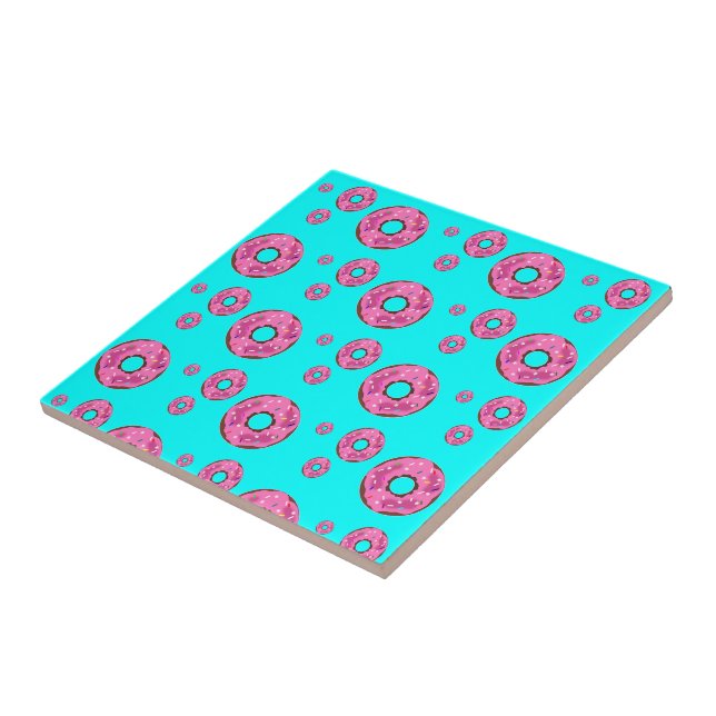 Pink cream doughnuts tile (Side)