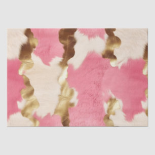 Pink Cream Gold Cowhide Tissue Paper