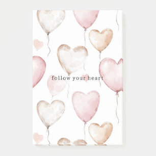 Pink Cream Hearts Post-it Notes