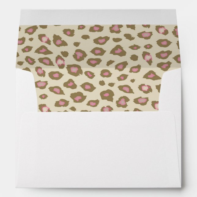 Pink Cream Leopard Print Envelope (Back (Bottom))