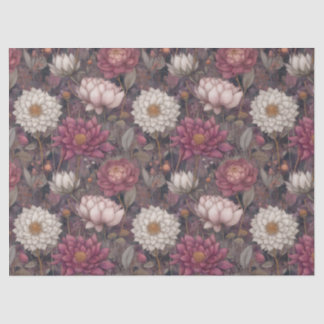 Pink & Cream Vintage Flower Garden Decoupage Tissue Paper