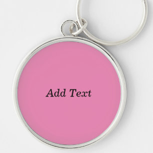 Pink Create Your Own Add Text Template Keychain