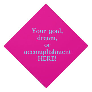 Pink create your own graduation cap/personalized cap topper