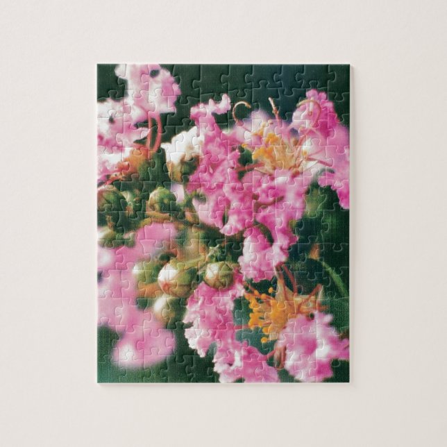 Pink Crepe Myrtle Jigsaw Puzzle (Vertical)