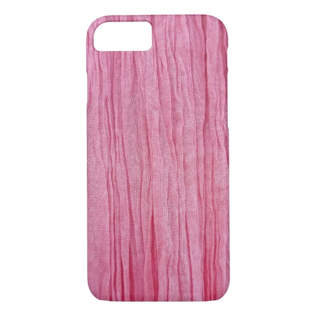 pink crinkled gauze fabric Case-Mate iPhone case (Back)