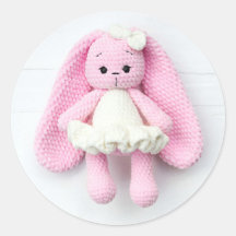 Pink Crochet Bunny – Cute Handmade Art Design
