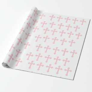 Pink Cross gift wrap