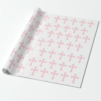 Pink Cross gift wrap