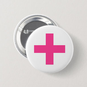 Pink cross nursing button for costume party