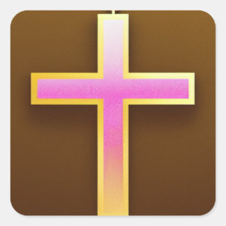 Pink Cross Sticker