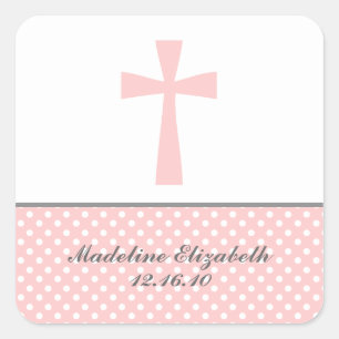 Pink Cross Stickers