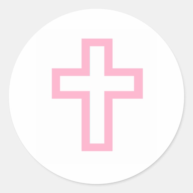 "Pink Cross" Stickers (Front)