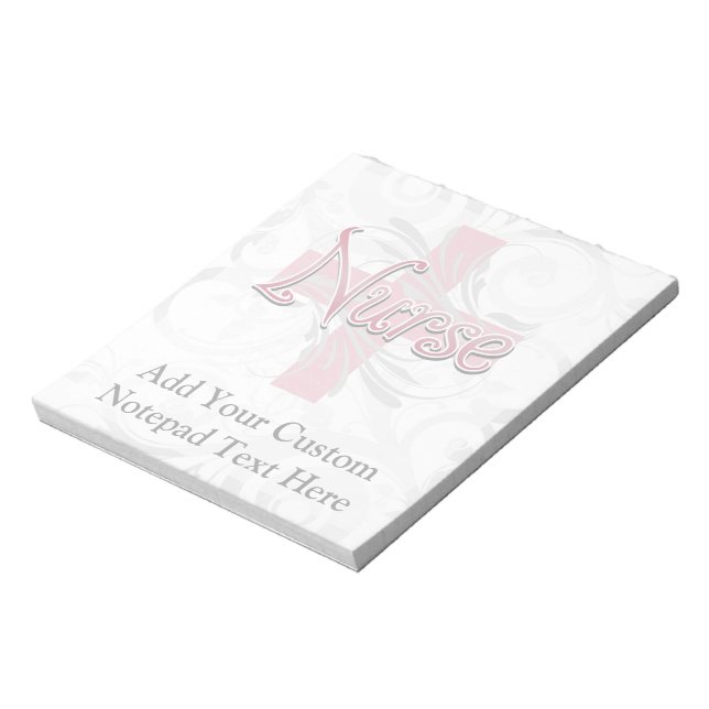 Pink Cross/Swirl Nurse Notepad (Rotated)