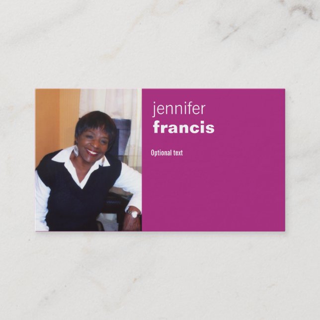 Pink Crossing Business Card (Front)