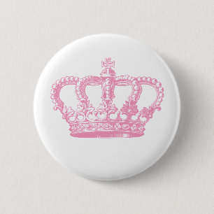Pink Crown 2 Inch Round Button