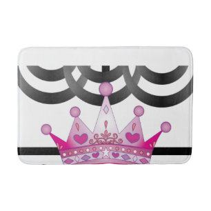 pink crown bathroom bathmat