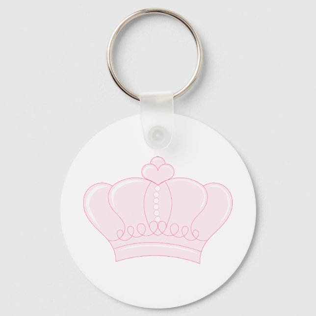 Pink Crown Keychain (Front)