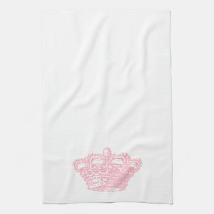 Pink Crown Kitchen Towel