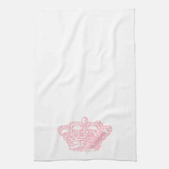 Pink Crown Kitchen Towel (Vertical)