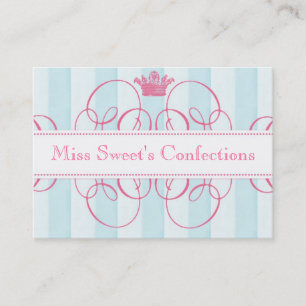 Pink Crown Sweet Shop Large Business Card