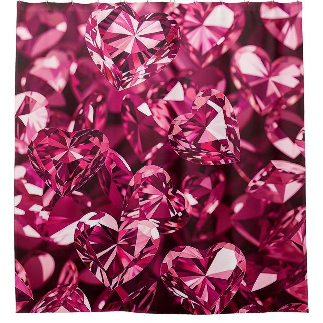 Pink Crystal Diamond Hearts (Front)