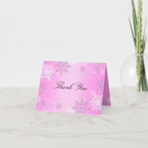 Pink Crystal Snowflake hiver Wonderland Merci