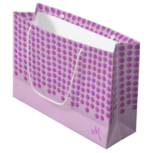 Pink Crystal Strands Monogram Cadeau Sac