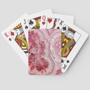 Pink Crystals Geode Playing Cards