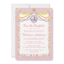 Pink Cue the Confetti Paper Chain Birthday Party