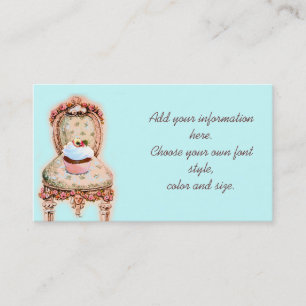 Pink Cupcake and Roses Business Profile Cards