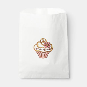 Pink Cupcake Bakery Birthday Party Favour Bag