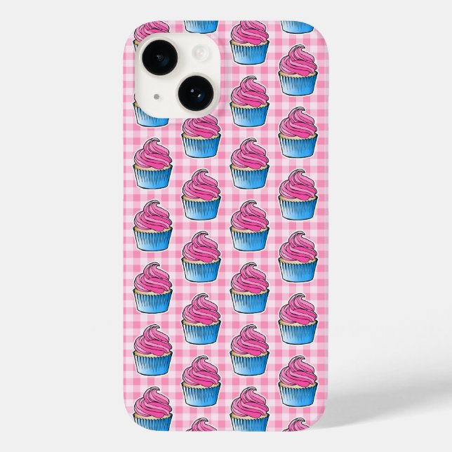 Pink Cupcake Case-Mate iPhone Case (Back)