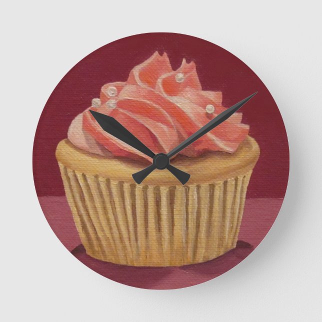 Pink Cupcake Clock (Front)