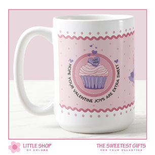 Pink Cupcake Customizable Valentine's Day Coffee Mug